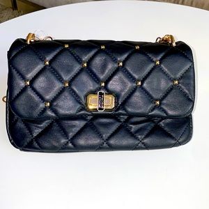 Badgley Mischka Vegan Leather Gold Chain Strap Shoulder Bag w/ Tags